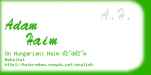 adam haim business card